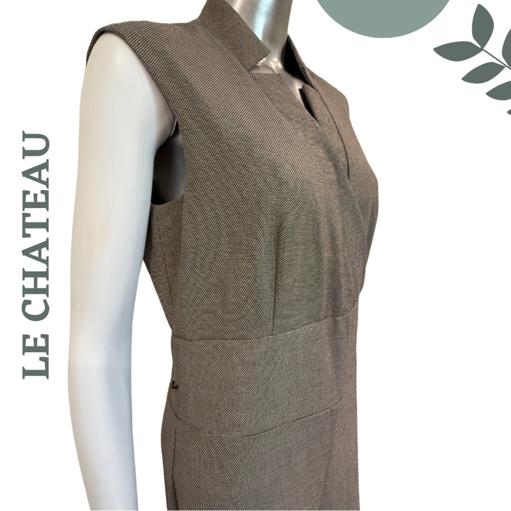 Le Chateau Sleeveless Jumpsuit Wide Leg Taupe Brown Small - Picture 7 of 10